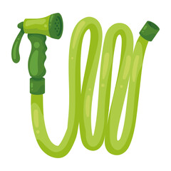 Canvas Print - green hose gardening tool