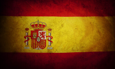 Wall Mural - Grungy Spanish flag