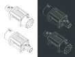 Hydraulic winch isometric drawings