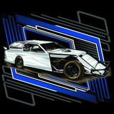 drag racing car on black background for poster, t-shirt print, business element, social media content, blog, sticker, vlog, and card. vector illustration.