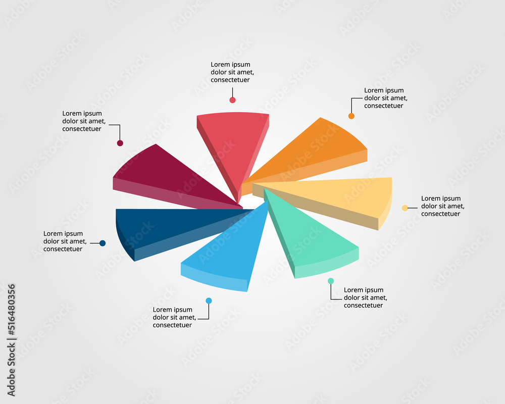triangle chart template for infographic for presentation for 7 element ...