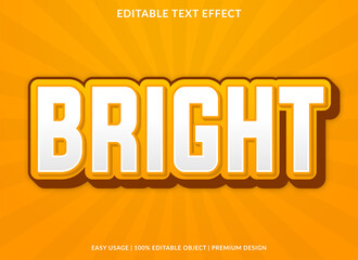 Poster - bright editable text effect template with abstract style use for business logo and brand