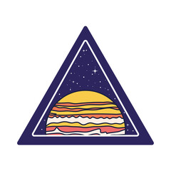 Wall Mural - triangle space emblem