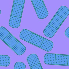 medicine plaster seamless cartoon patch pattern for clothes print and wrapping paper and drugstore a
