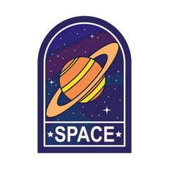 Wall Mural - space badge illustration