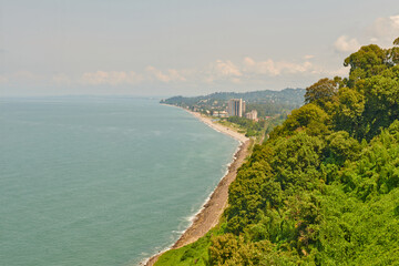  magnificent sea view from the botanical garden in Batumi