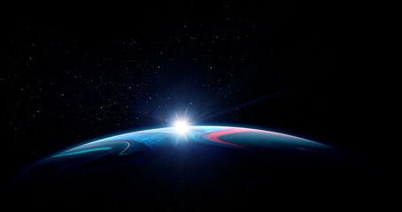 Wall Mural - image of outer space. . mixed media