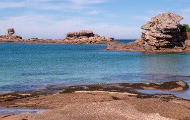 Wall Mural - La côte de granit rose, Trégastel, Côtes d'Armor, France