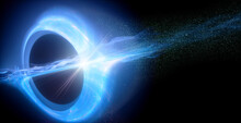  3d Rendering Of Black Hole Space Way Hydrogen Nebula Galaxy White Cloud Cosmic Atmosphere Explosion Meteorite Deep Star Concept Wallpaper