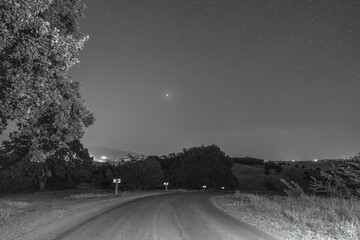 Wall Mural - empty asphalt road at night