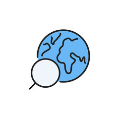Poster - Web search icon. High quality coloured vector illustration..