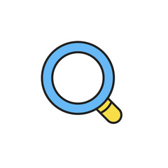 Poster - magnify glass icon. high quality coloured vector illustration..