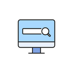 Poster - Computer search icon. High quality coloured vector illustration..