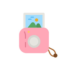 Canvas Print - camera flat icon