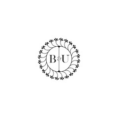 BU simple wedding initial concept with high quality logo design