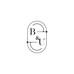 BU line simple initial concept with high quality logo design