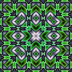 3d effect - abstract kaleidoscopic geometric color gradient pattern 