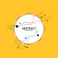 Poster - trendy abstract art geometric background with flat, minimalistic style. vector poster