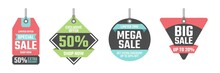 Sale Discount Promotion Offer Shopping Banner Label Flag Template Symbol Vector