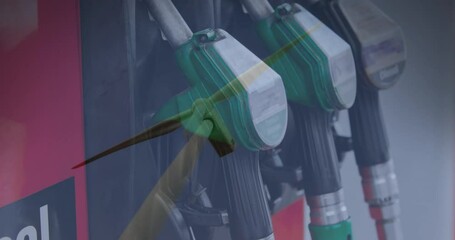 Poster - Animation of gas station over wing turbine