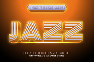 luxury jazz music text effect, editable music and party text style 