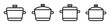 Pans Icon. Pot icon. Kitchen set utensils icon, vector illustration