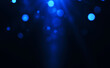 Abstract Blue Defocused Bokeh Background with Light Rays