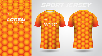 orange honey comb t-shirt sport jersey design