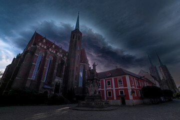 Ostrow Tumski in Wroclaw - the oldest part of the city with colourful, old tenement houses, lanterns, bridges and churches. Lovely place for walk.