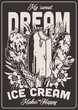 Ice cream posterer vintage monochrome