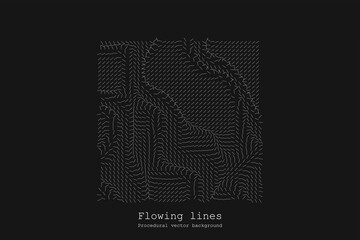 Poster - Abstract Line Matrix Pattern. Noise Flow Dynamic.