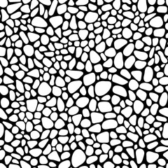 Poster - Vector simple repeating texture of white pebbles on a black background