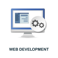 Web Development icon in 3d. Colored illustration from creative package collection. Creative Web Development icon for web design, templates, infographics and more