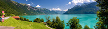 Lake Brienz (Brienzersee) In The Swiss Alps In The Canton Of Berne In Switzerland On A Sunny Day