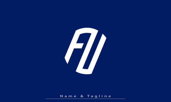Alphabet letters Initials Monogram logo FU , UF