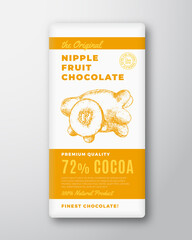 Wall Mural - the original finest chocolate abstract vector packaging design label. modern typography and hand dra