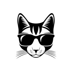 cat glasses logo