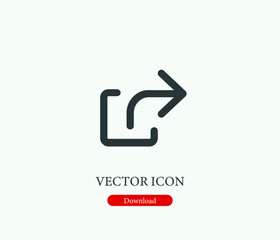 Poster - Share vector icon. Symbol in Line Art Style for Design, Presentation, Website or Mobile Apps Elements, Logo.  Share symbol illustration. Pixel vector graphics - Vector