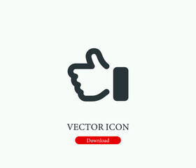 Poster - Like vector icon. Symbol in Line Art Style for Design, Presentation, Website or Mobile Apps Elements, Logo.  Like symbol illustration. Pixel vector graphics - Vector
