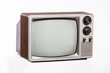 Vintage Classic Retro Style old television,old television on isolated background.