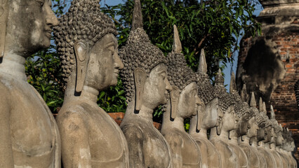 The historical city of Ayutthaya in Thailand