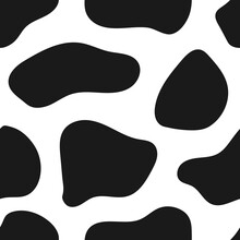 Cow Spots Seamless Pattern. Animal Print.