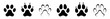 © vectorsanta - Dog or cat paw print flat icon. Different animal paw print. Dog, puppy silhouette animal diagonal tracks for t-shirts. Animal apps and websites. Vector illustrations