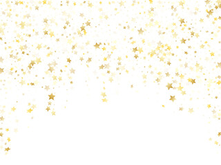 Wall Mural - Magic gold sparkle texture vector star background.