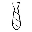 Tie icon. Childish clothing and school accessories icon