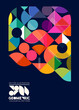 © James Thew - Abstract and colourful geometric layout pattern. Vector illustration