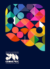 Wall Mural - abstract and colourful geometric layout pattern. vector illustration