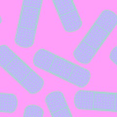 medicine plaster seamless cartoon patch pattern for clothes print and wrapping paper and drugstore a
