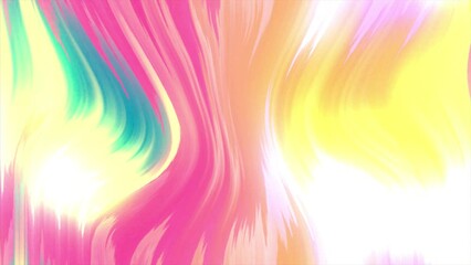 Leinwandbilder - Animated 3D waving cloth texture. Liquid holographic background. Smooth silk cloth surface with ripples and folds in tissue. 4K 3D rendering seamless looping animation