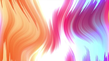 Leinwandbilder - Animated 3D waving cloth texture. Liquid holographic background. Smooth silk cloth surface with ripples and folds in tissue. 4K 3D rendering seamless looping animation